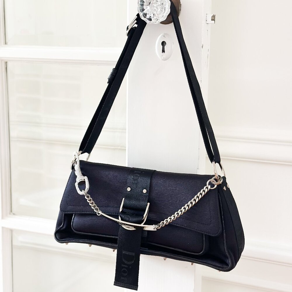Christian Dior Navy Nylon Bag